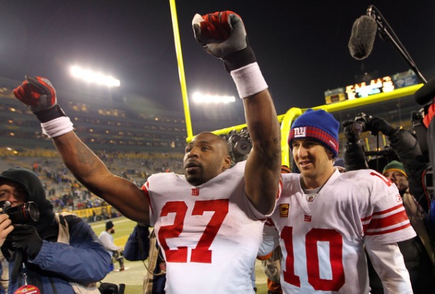 Giants Celebrate Overtime Win Over San Francisco In The 2012 NFC Title Game